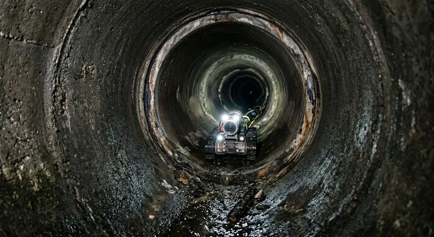 Robotic sewer camera inspecting pipe interior for Sewer Line Repair in Coraopolis